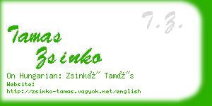 tamas zsinko business card